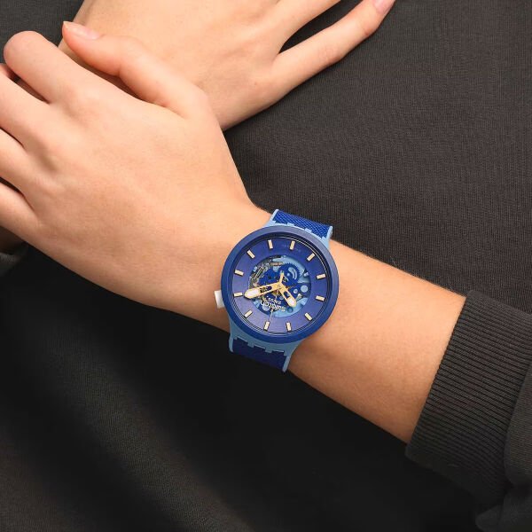 Swatch SB05N105 BIG BOLD BOUNCING BLUE Kol Saati