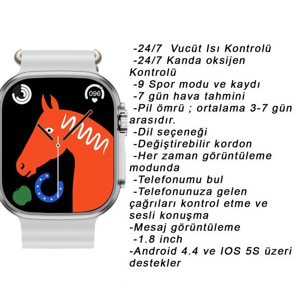 Ferrucci FC SMART WS8 PRO.10 Akıllı Kol Saati