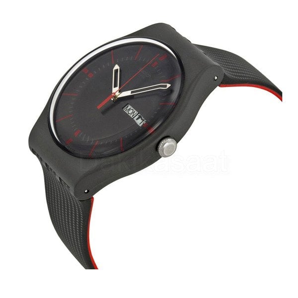 Swatch  SO29B710   ( SUOB714) Siyah Plastik Silikon Unisex Kol Saati SO29B710-S14