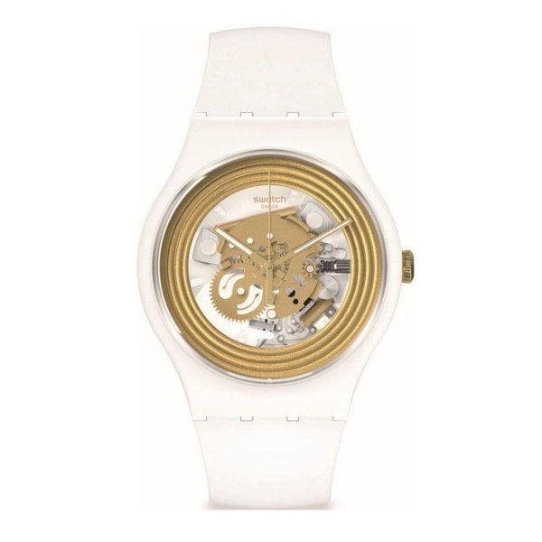 Swatch SO29W107 Golden Rings White Kol Saati