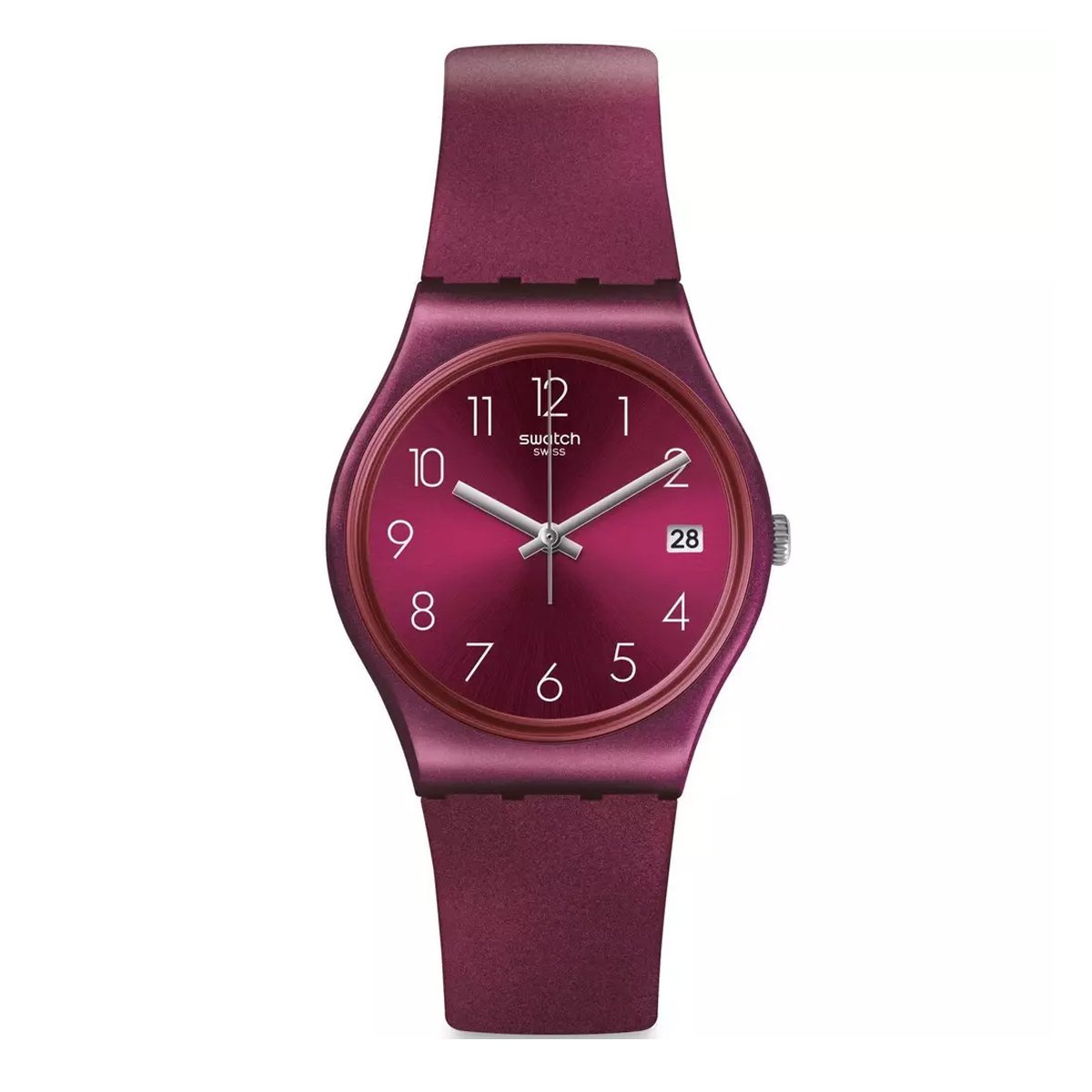 Swatch GR405 Redbaya Plastik Silikon Kadın Kol Saati