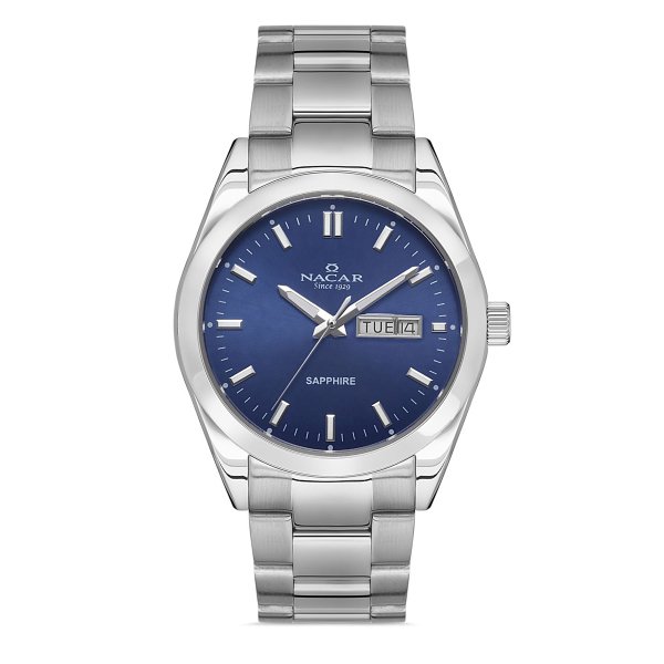 Nacar NC31-299227-ALM Erkek Kol Saati Safir  Cam