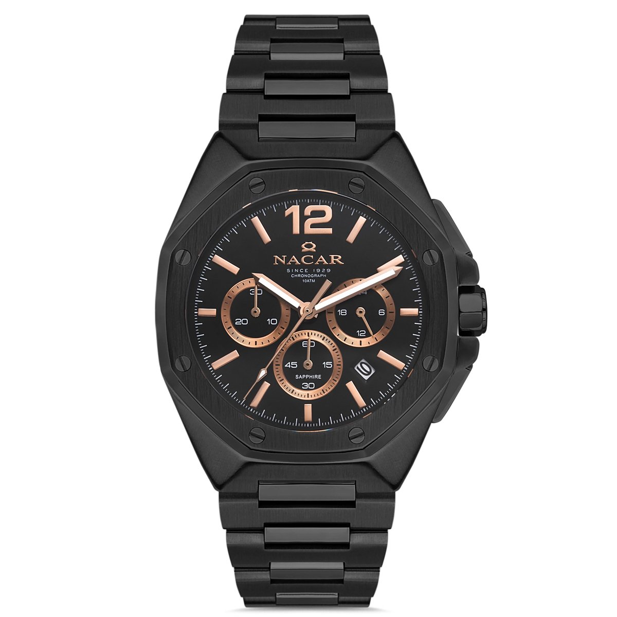 Nacar NC08-29430493-BBRM Erkek Kol Saati Safir Cam