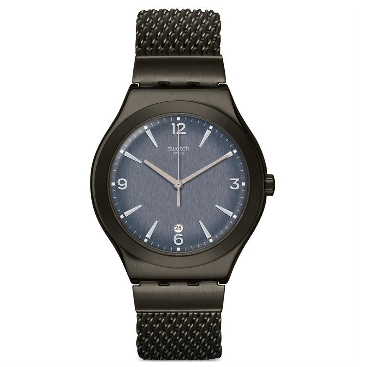 Swatch YWM403M Siyah Çelik Hasır Kol Saati