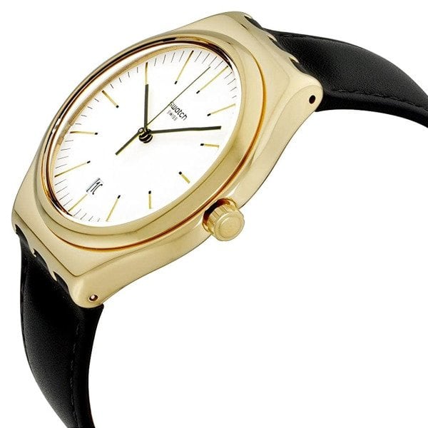 Swatch YWG404 Siyah Deri Kol Saati