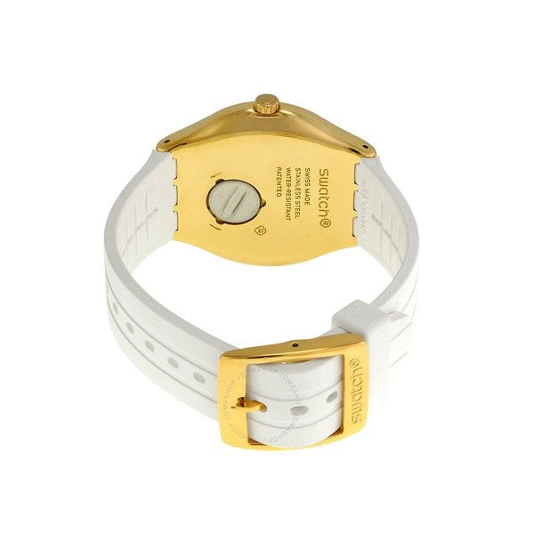 Swatch YWG401 Beyaz Kauçuk Çelik Kasa Kol Saati
