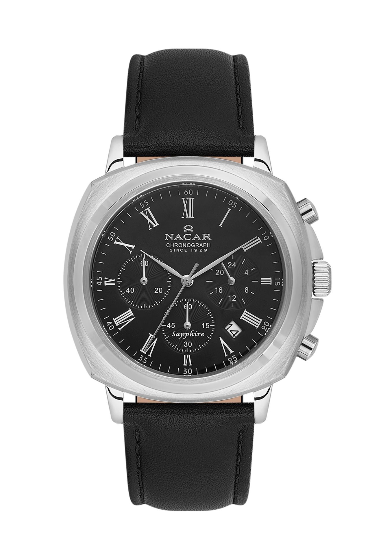 Nacar NC40-290498-ABL1 Safir Deri Erkek Kol Saati