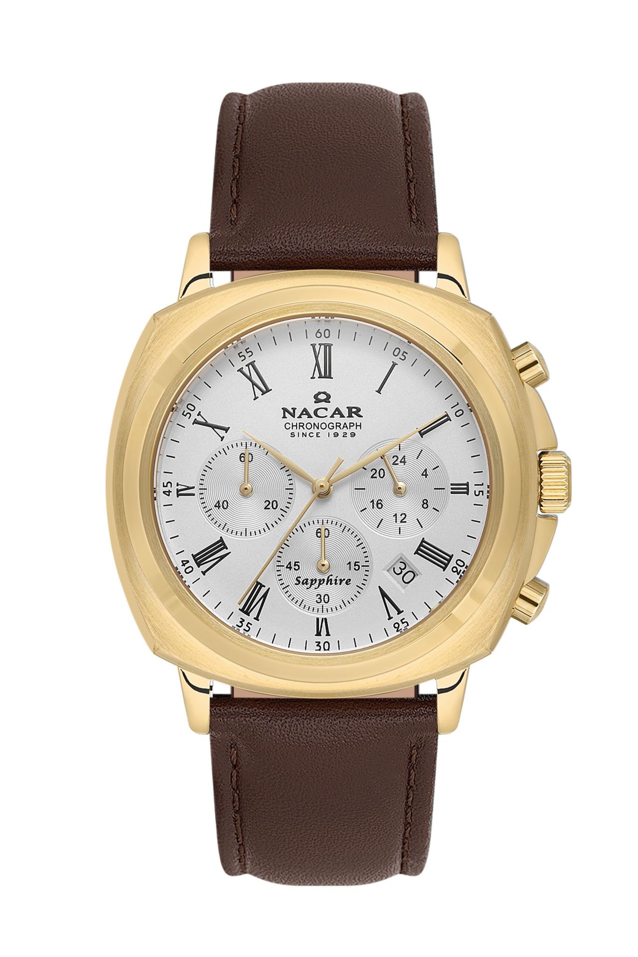 Nacar NC40-290498-DWL2 Safir Deri Erkek Kol Saati