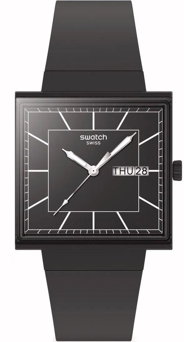 Swatch SO34B701 WHAT IF…BLACKAGAIN? Kol Saati