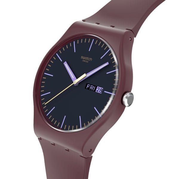 Swatch SO29R707 Burgundy Berry Unisex Kol Saati