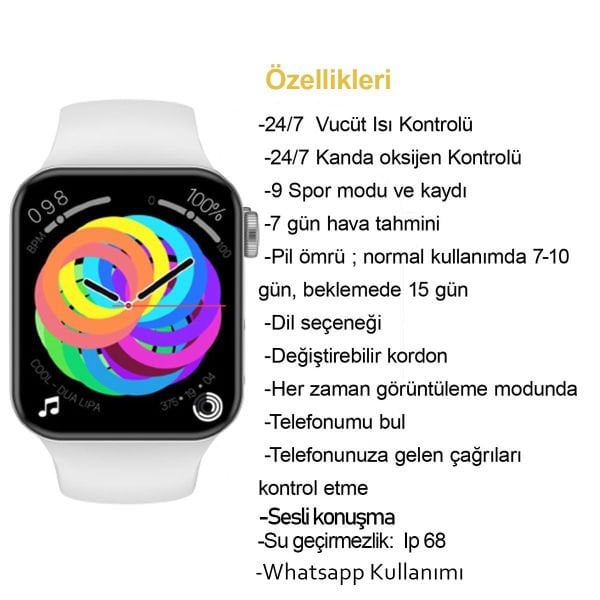 Ferrucci FC SMART2 IWO7.15 Beyaz Akıllı Kol Saati