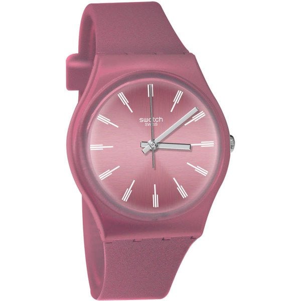 Swatch GP154 Pembe Plastik Silikon Kadın Kol Saati