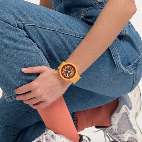 Swatch Big Bold Fresh Orange Unisex Kol Saati SB01O101