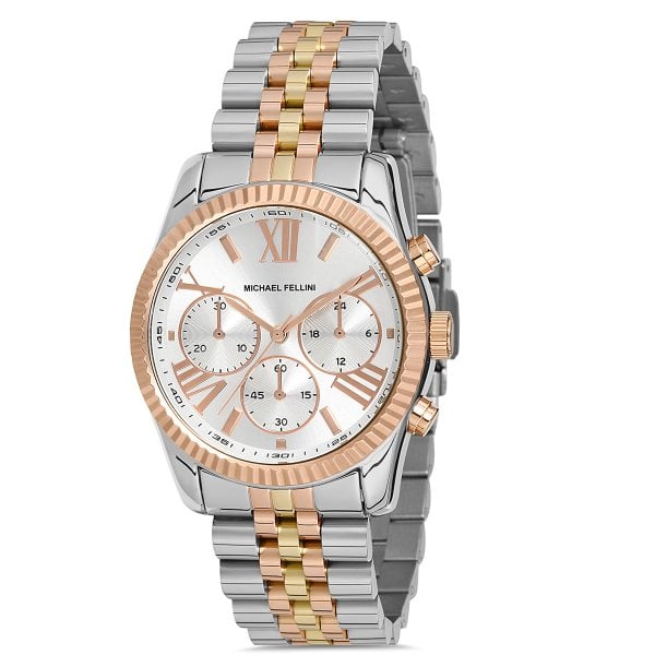 Micheal Fellini 2258-6  Fonksiyonlu Metal Unisex Kol Saati