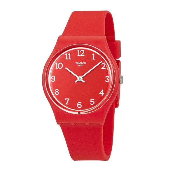 Swatch GR175 Kırmızı Plastik Silikon Kol Saati