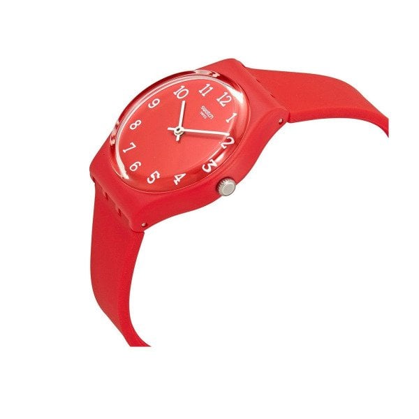 Swatch GR175 Kırmızı Plastik Silikon Kol Saati