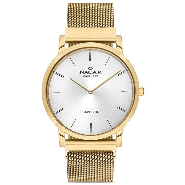 Nacar NC34-290310-DSM Çelik Metal Erkek Kol Saati Safir Cam