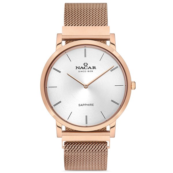 Nacar NC34-290310-RSM Çelik Metal Erkek Kol Saati Safir Cam