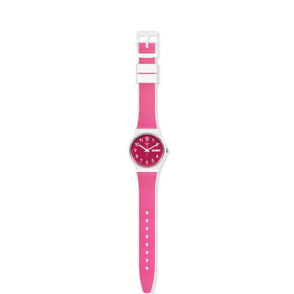 Swatch GW713 Plastik Silikon Pembe Kadın Kol Saati