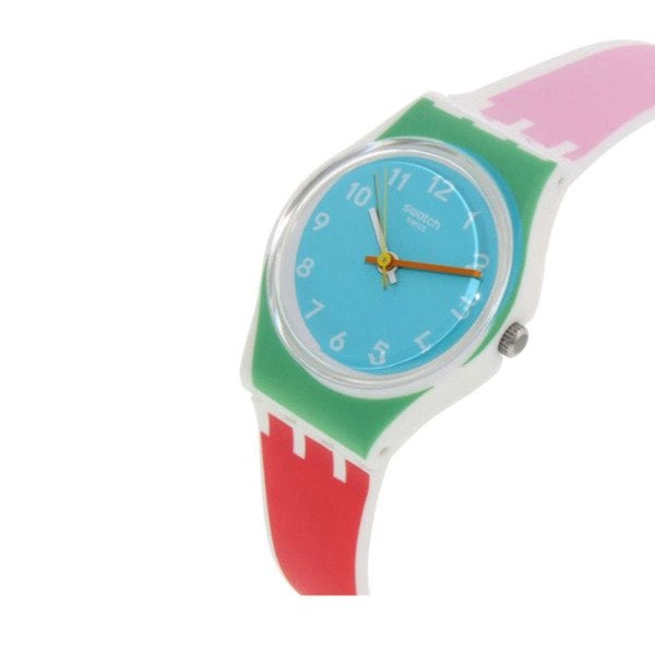 Swatch LW146 Renkli Plastik Silikon Kadın Kol Saati