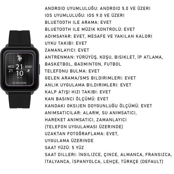 U.S. Polo Assn. USPA3001-06 Akıllı Saat