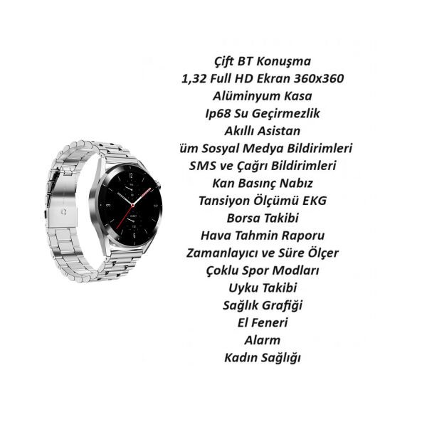 You Watch R12-AR122 You Smart Silver & Grey Metal Unisex Kol Saati