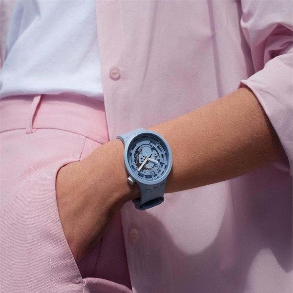 Swatch Big Bold Ceramic SB03N100 C-Blue Unisex Kol Saati
