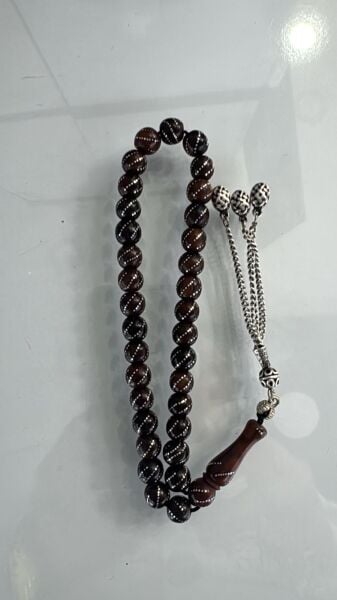 Eski Malzeme Kuka Gümüş El İşçiliği Tesbih 2 Numara