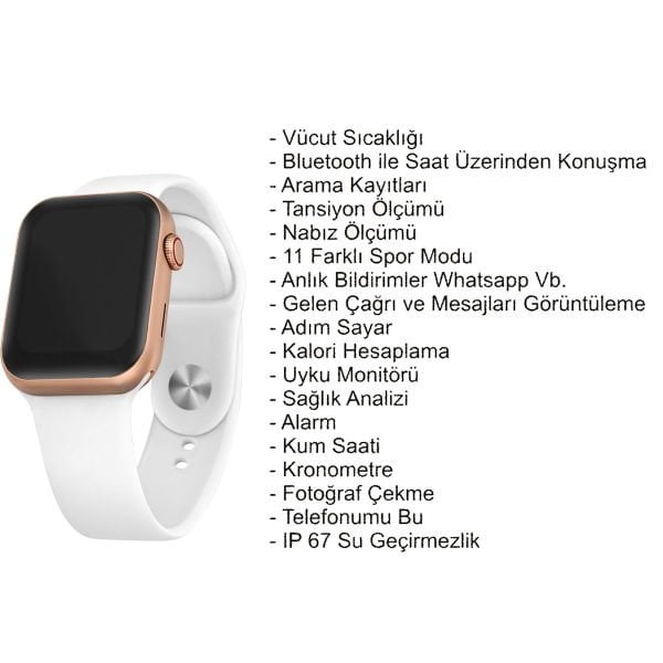 You Watch F3-YF303 PRO You Smart Rose &White Silicon Unisex Akıllı Kol Saati