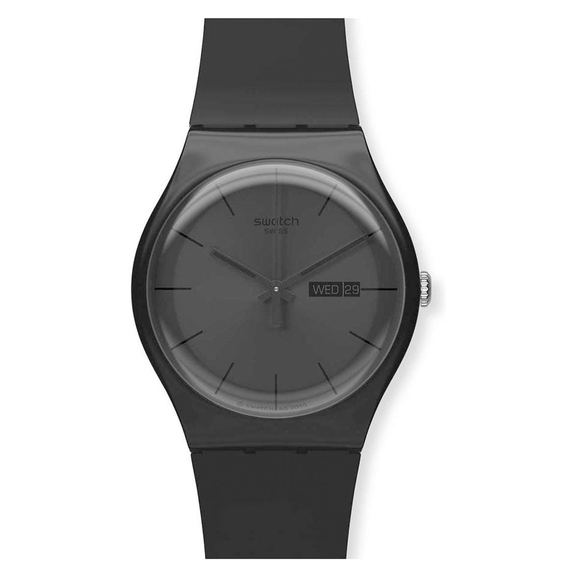 Swatch SUOB702  (So29b706 ) Siyah Plastik Silikon Kol Saati