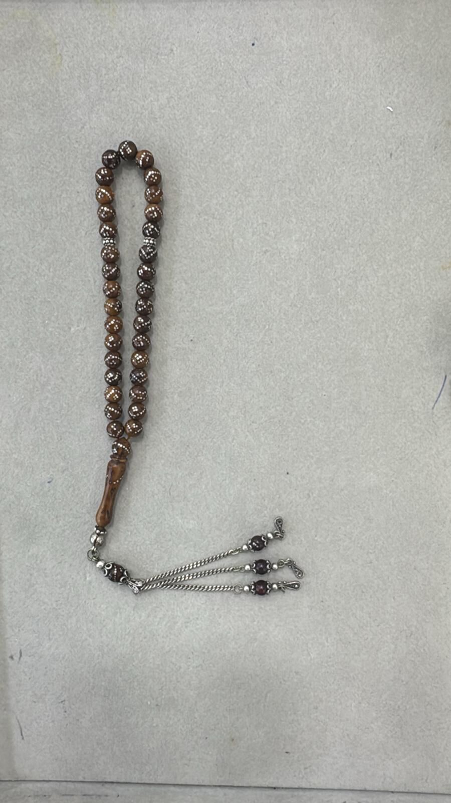 Kuka Malzeme Gümüş El Çakması 20 Yıllık Tesbih 16 Numara