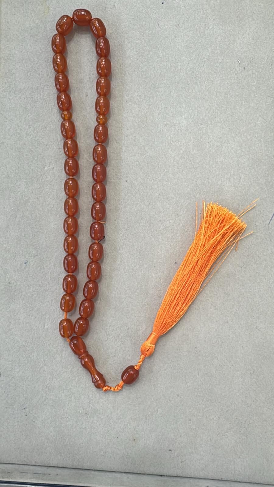 Sıkma Kehribar Yeni Malzeme Tesbih 18 Numara