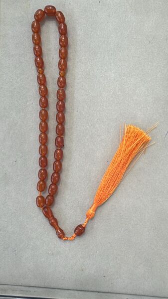 Sıkma Kehribar Yeni Malzeme Tesbih 18 Numara