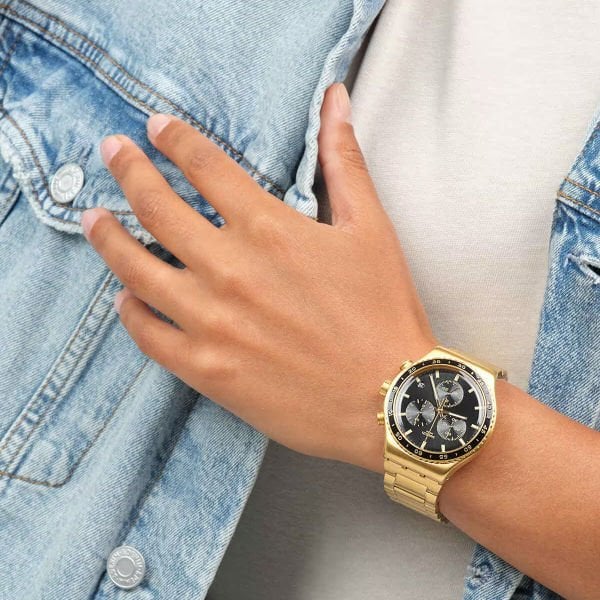 Swatch YVG418G IN THE BLACK Erkek Kol Saati