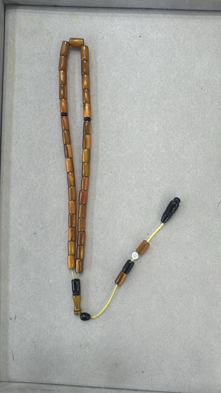 Sıkma Kehribar Üst Düzey İşçilik Tesbih 19 Numara