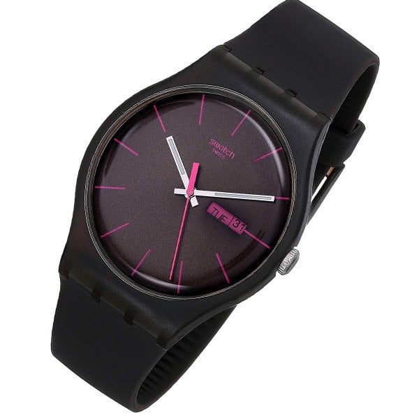 Swatch SUOC700 Siyah Plastik Slikon Kol Saati