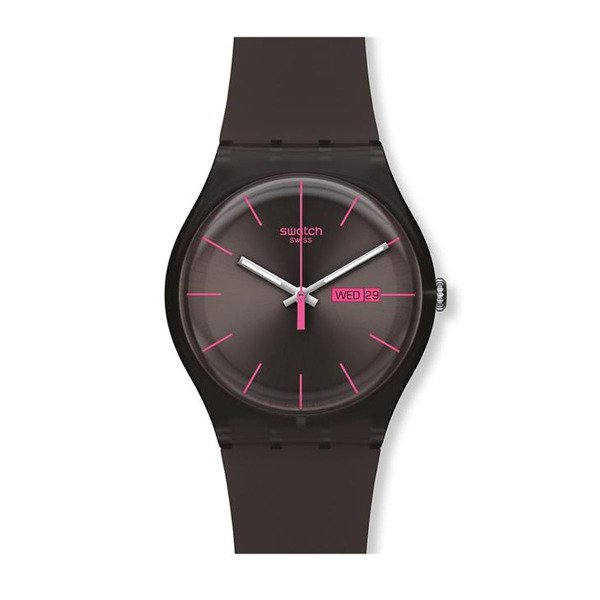 Swatch SUOC700 Siyah Plastik Slikon Kol Saati