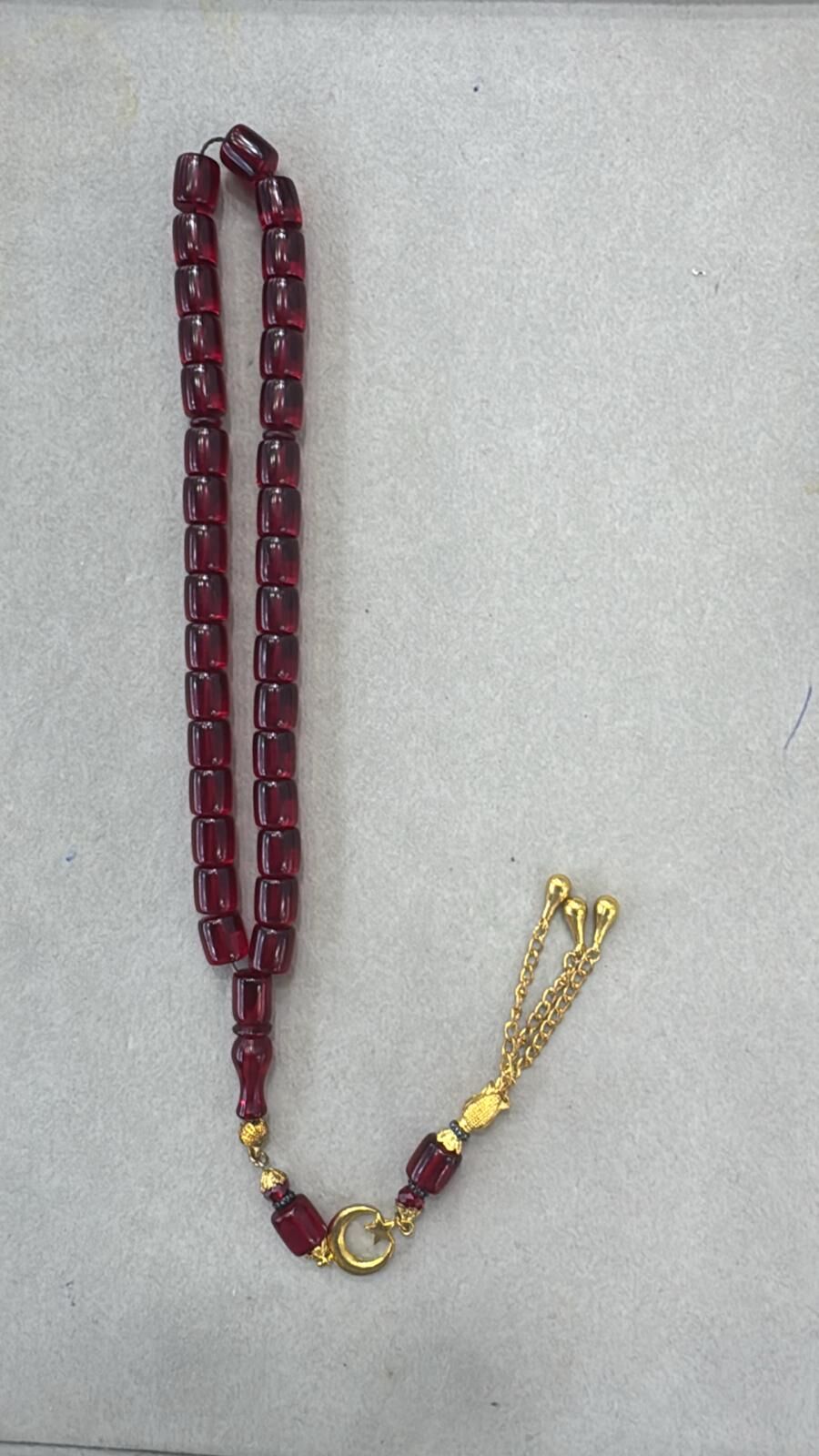 Ateş Kehribarı Yeni Malzeme Tesbih 21 Numara