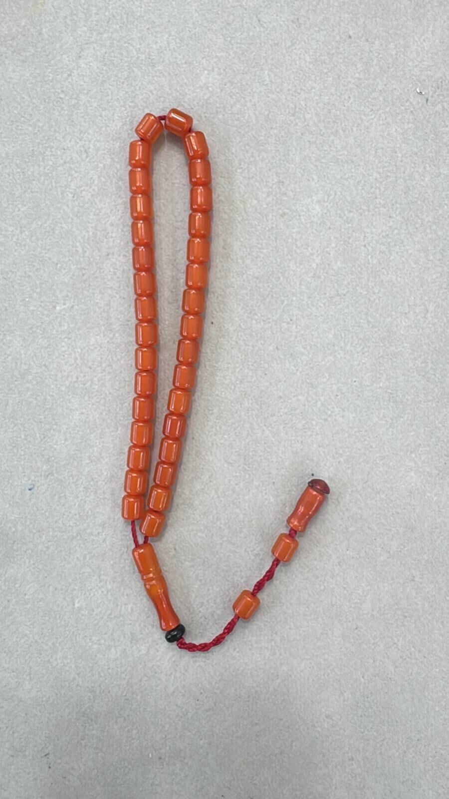 Sıkma Kehribar Yeni Malzeme Tesbih 23 Numara