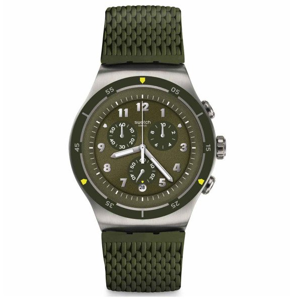 Swatch YOS461 Yeşil Plastik Silikon Erkek Kol Saati