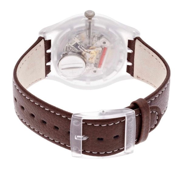 Swatch SUOK701 Kahverengi Deri Kol Saati