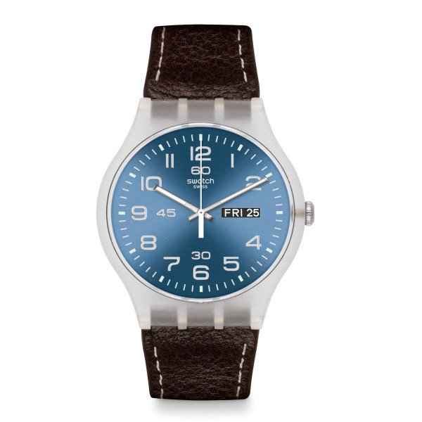 Swatch SUOK701 Kahverengi Deri Kol Saati