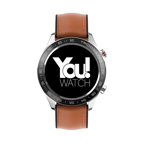 You Watch R5- AR501 You Smart Silver & Coffee Silicon Unisex Akıllı Kol Saati