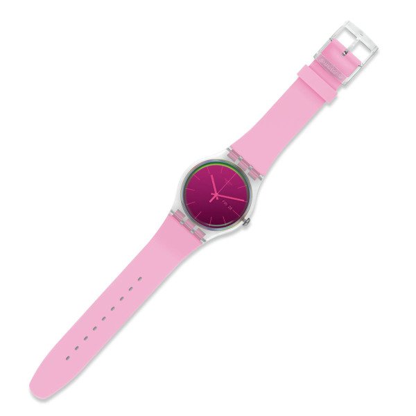 Swatch SUOK710 Polarose Pembe Plastik Silikon Kadın Kol Saati