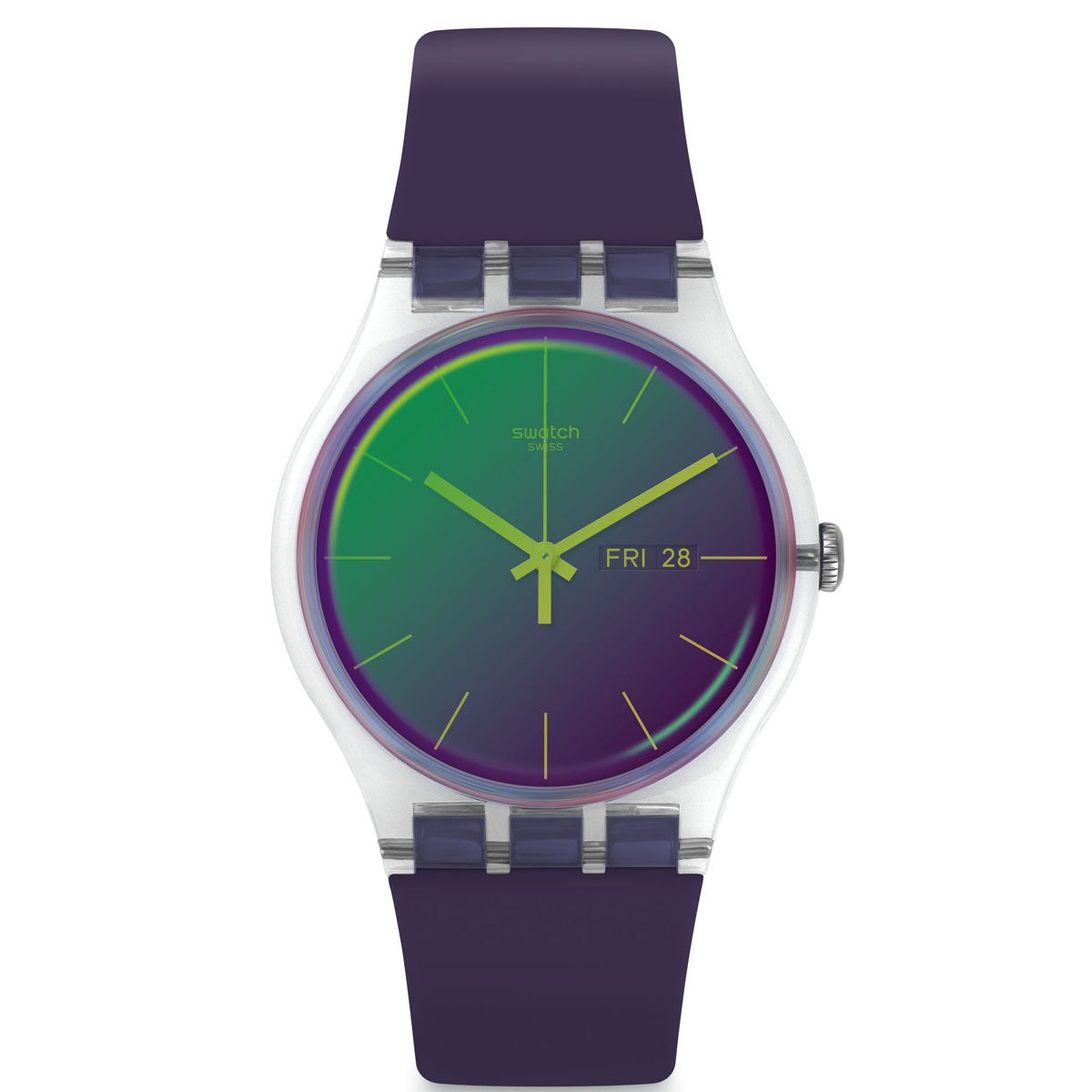 Swatch SUOK712 ( SO29K703) Polapurple Mor Plastik Silikon Kol Saati