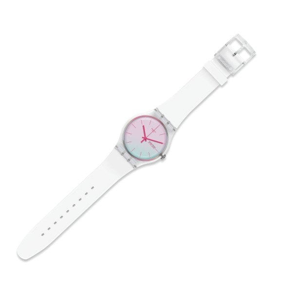 Swatch SUOK713 ( SO29K704-S14 )Polawhite Kadın Plastik Silikon Kol Saati