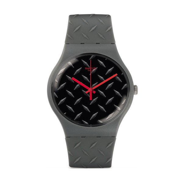 Swatch SUOM102 Gri Plastik Silikon Kol Saati