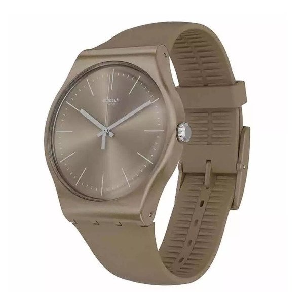 Swatch SUOM111 Kahverengi Plastik Silikon Kol Saati