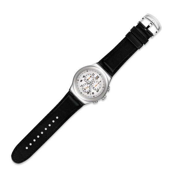 Swatch YOS451 Siyah Deri Kol Saati