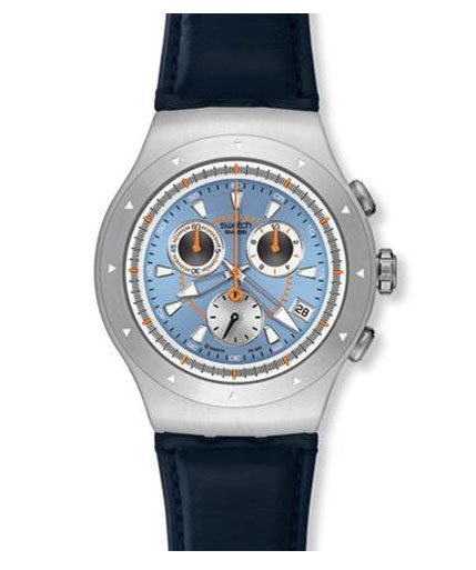 Swatch YOS421 Siyah Deri Unisex Kol Saati